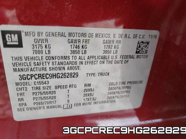 3GCPCREC9HG262829 фото 2