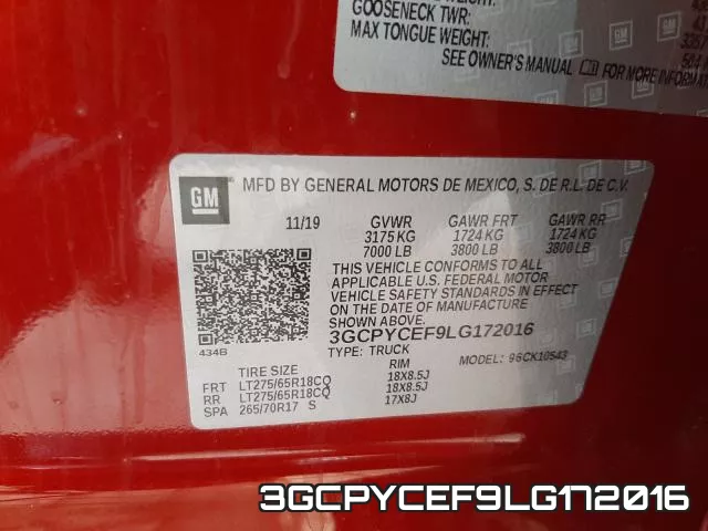 3GCPYCEF9LG172016 фото 2