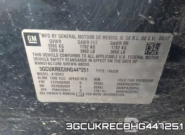 3GCUKREC8HG447251 фото 10