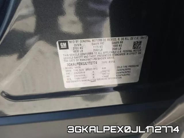 3GKALPEX0JL172774 фото 2
