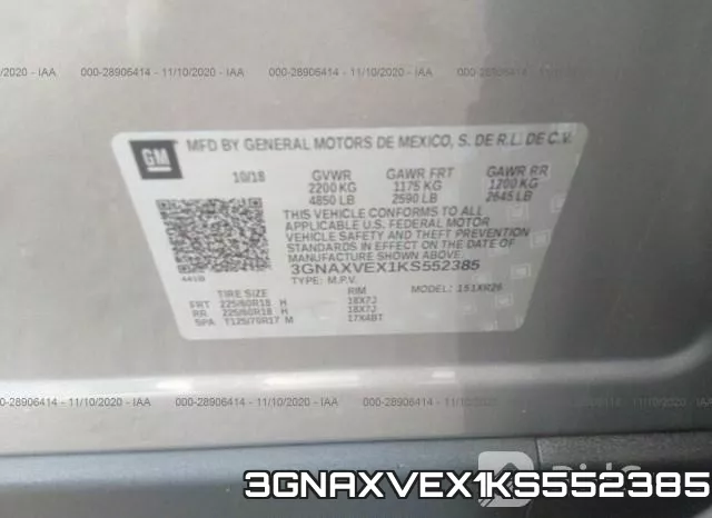 3GNAXVEX1KS552385 фото 10