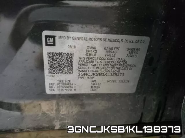 3GNCJKSB1KL138373 фото 2