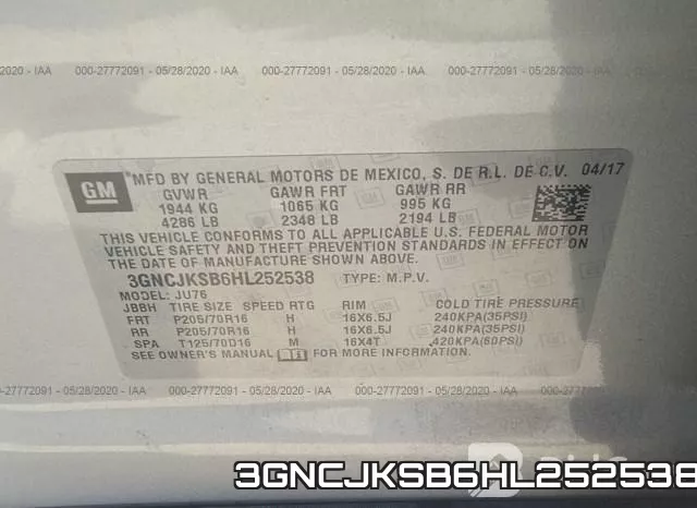 3GNCJKSB6HL252538 фото 10