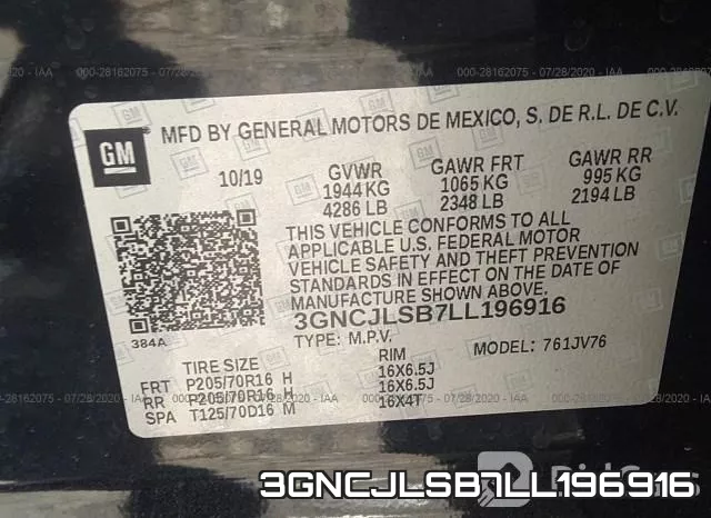 3GNCJLSB7LL196916 фото 10
