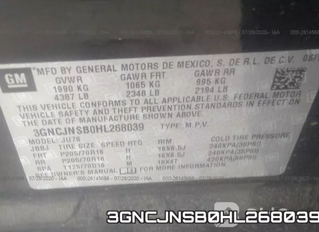 3GNCJNSB0HL268039 фото 10