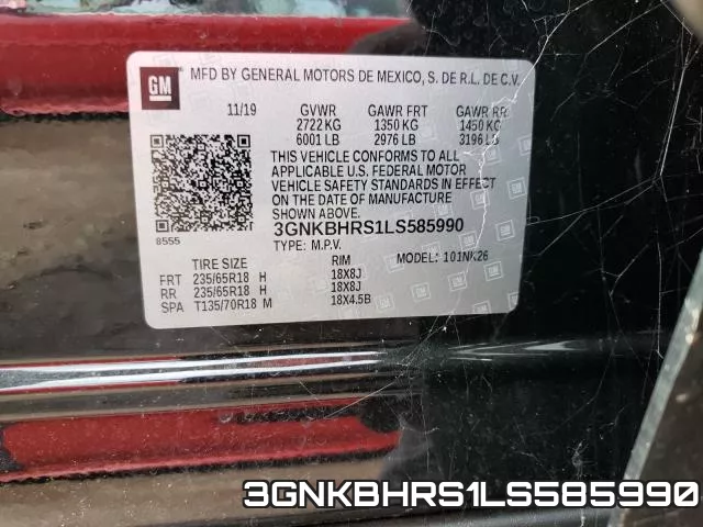 3GNKBHRS1LS585990 фото 2