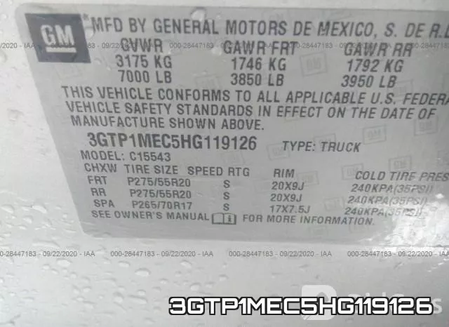 3GTP1MEC5HG119126 фото 10