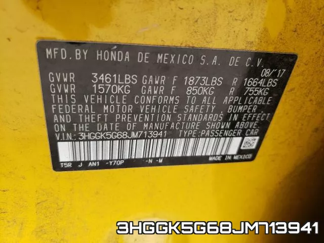 3HGGK5G68JM713941 фото 2