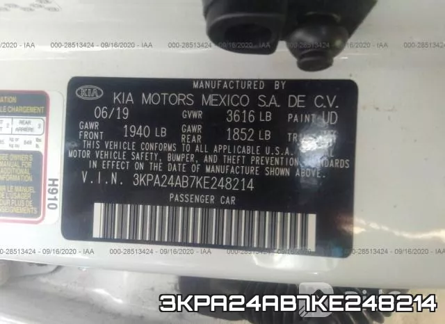 3KPA24AB7KE248214 фото 9