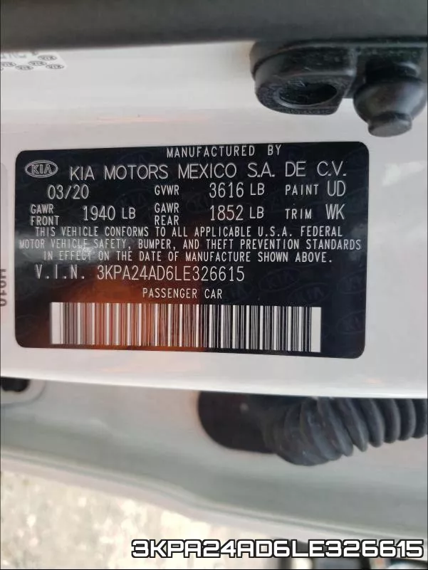 3KPA24AD6LE326615 фото 2