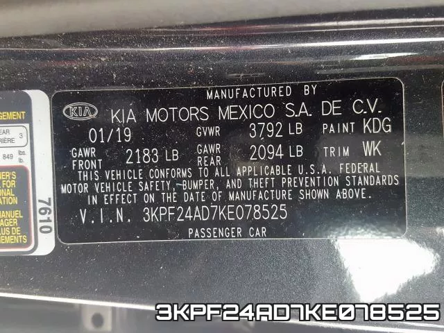 3KPF24AD7KE078525 фото 2