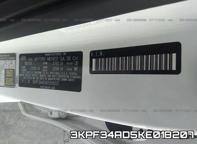 3KPF34AD5KE018207 фото 10