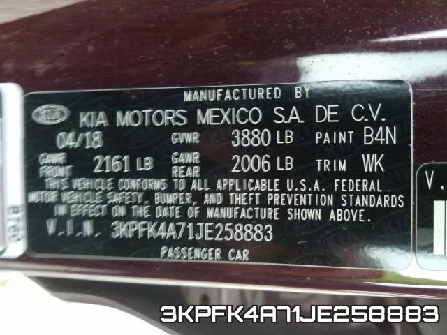 3KPFK4A71JE258883 фото 2