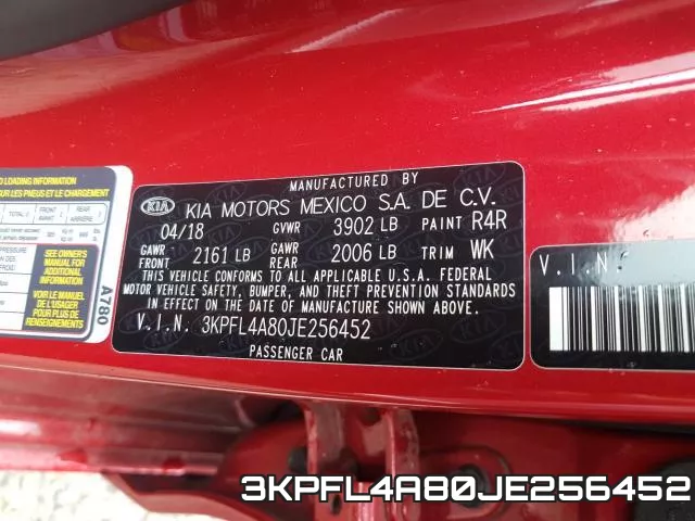 3KPFL4A80JE256452 фото 2