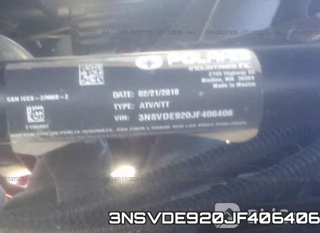 3NSVDE920JF406406 фото 2