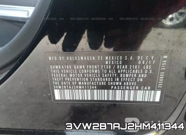 3VW2B7AJ2HM411344 фото 10