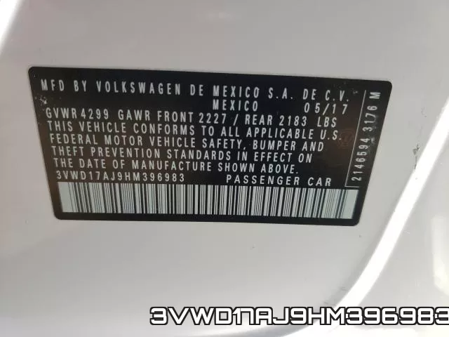 3VWD17AJ9HM396983 фото 2