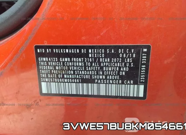 3VWE57BU8KM054661 фото 10