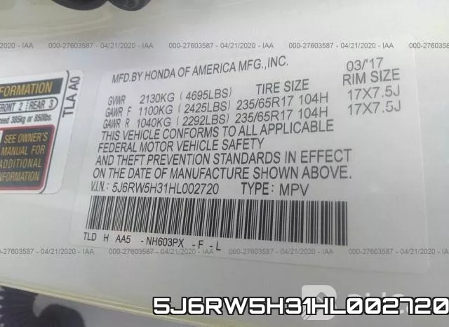 5J6RW5H31HL002720 фото 10
