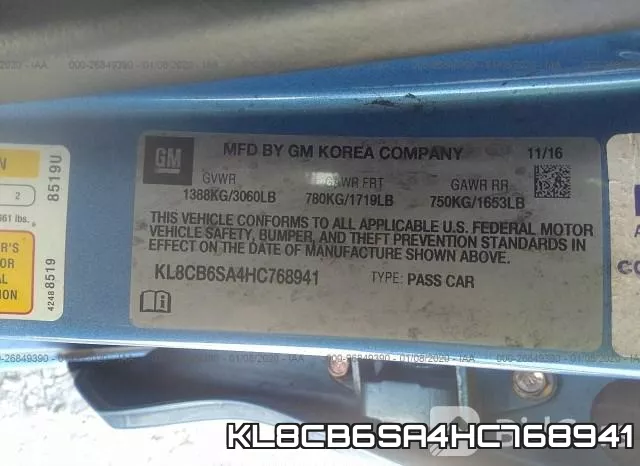 KL8CB6SA4HC768941 фото 10