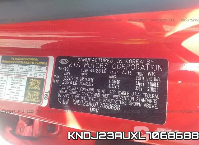 KNDJ23AUXL7068688 фото 10