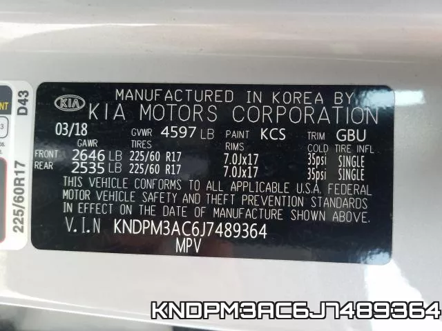 KNDPM3AC6J7489364 фото 2