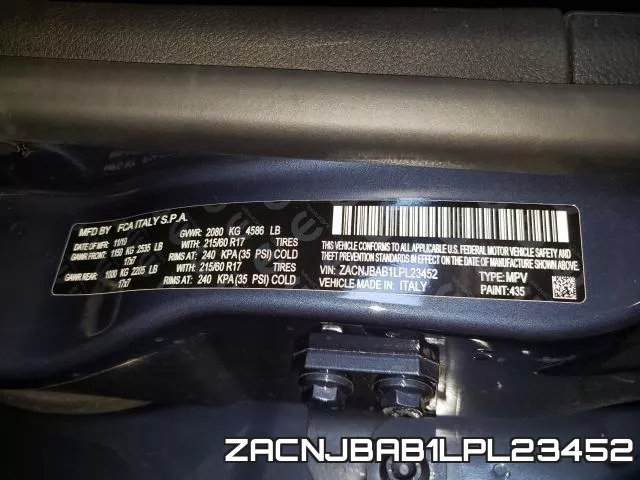 ZACNJBAB1LPL23452 фото 2