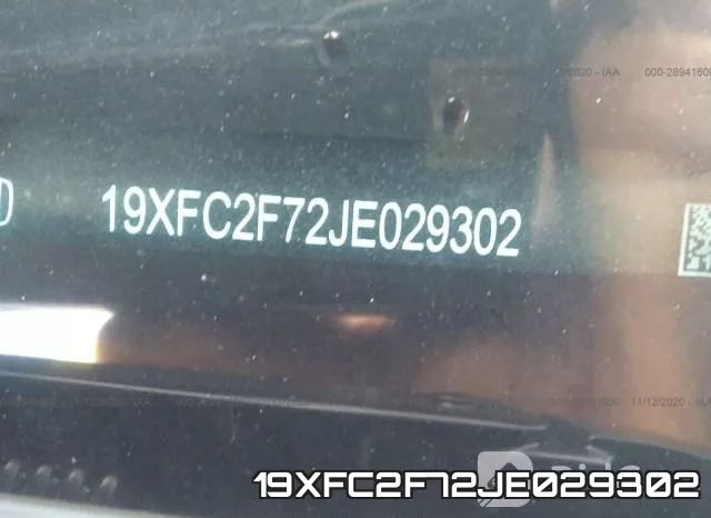 19XFC2F72JE029302 фото 10