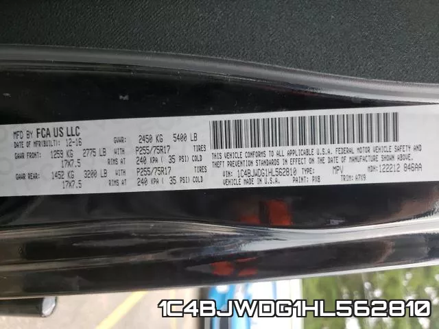 1C4BJWDG1HL562810 фото 2