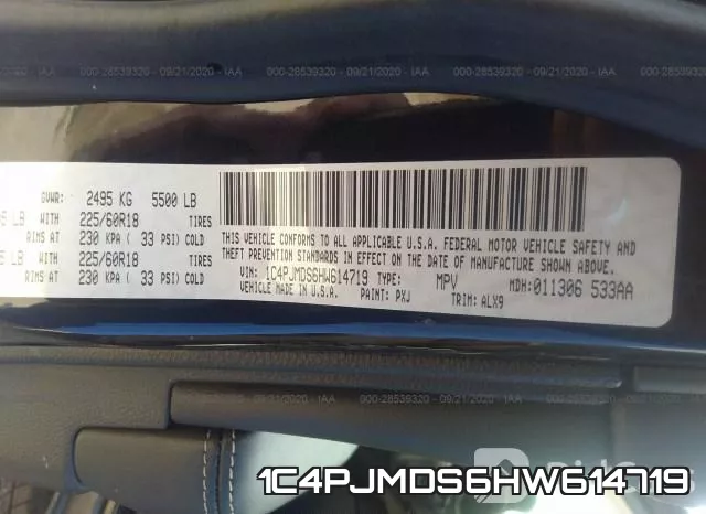 1C4PJMDS6HW614719 фото 10