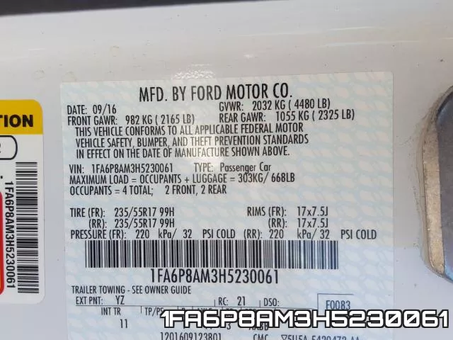 1FA6P8AM3H5230061 фото 2