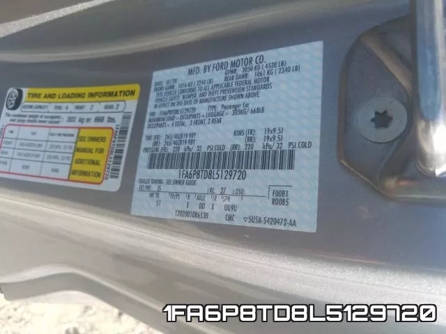 1FA6P8TD8L5129720 фото 2