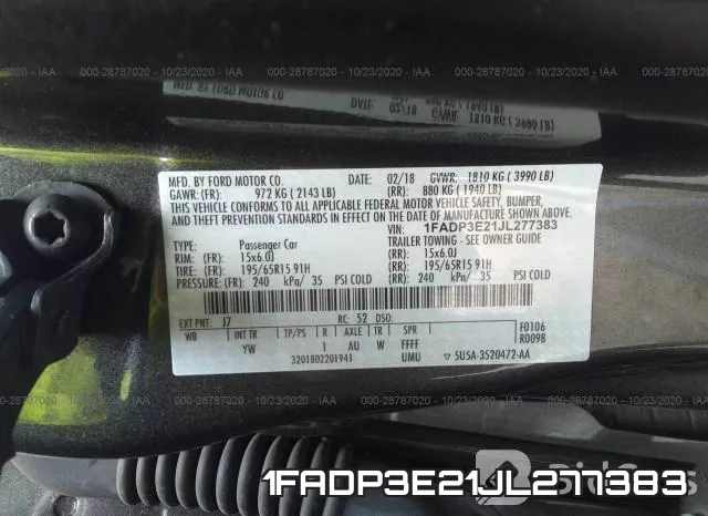 1FADP3E21JL277383 фото 10
