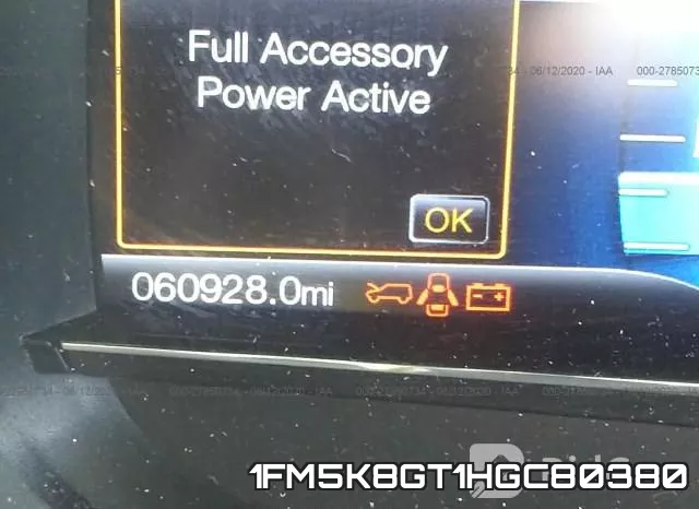 1FM5K8GT1HGC80380 фото 8