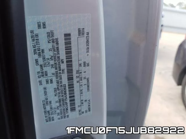 1FMCU0F75JUB82922 фото 2