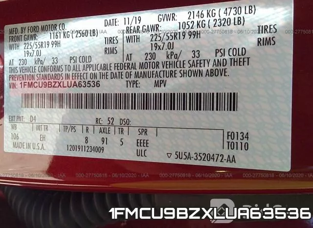 1FMCU9BZXLUA63536 фото 10
