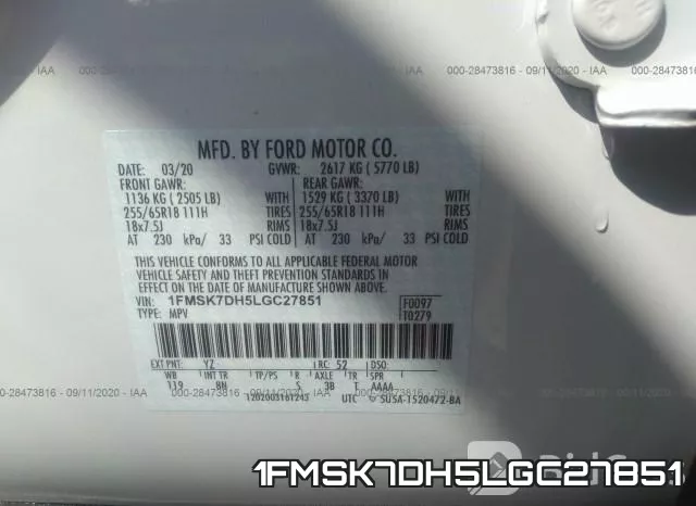 1FMSK7DH5LGC27851 фото 10