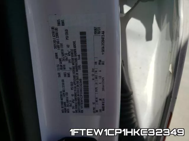 1FTEW1CP1HKC32349 фото 2