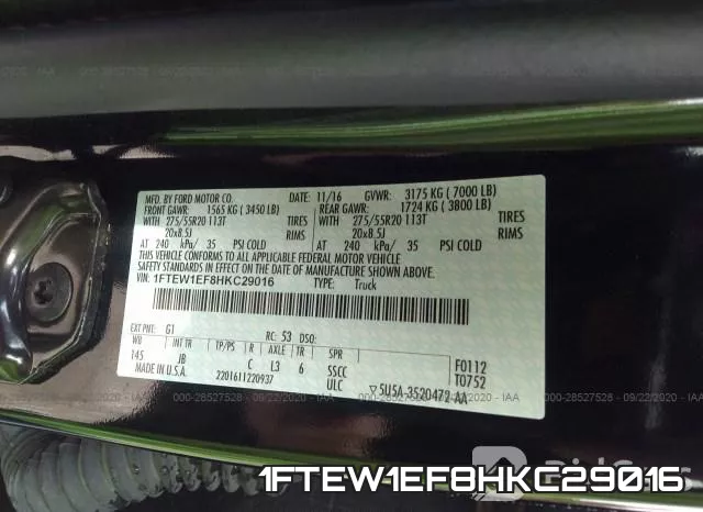 1FTEW1EF8HKC29016 фото 10