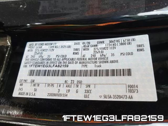 1FTEW1EG3LFA82159 фото 2