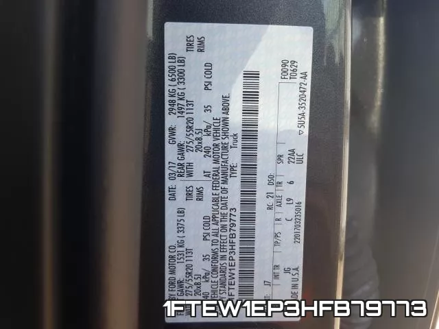 1FTEW1EP3HFB79773 фото 2