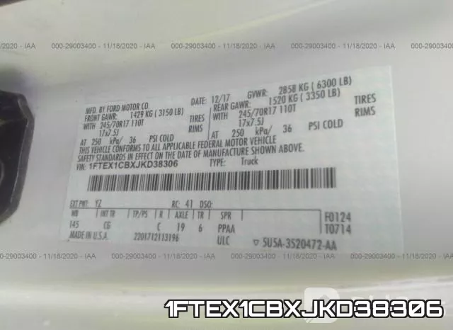 1FTEX1CBXJKD38306 фото 10