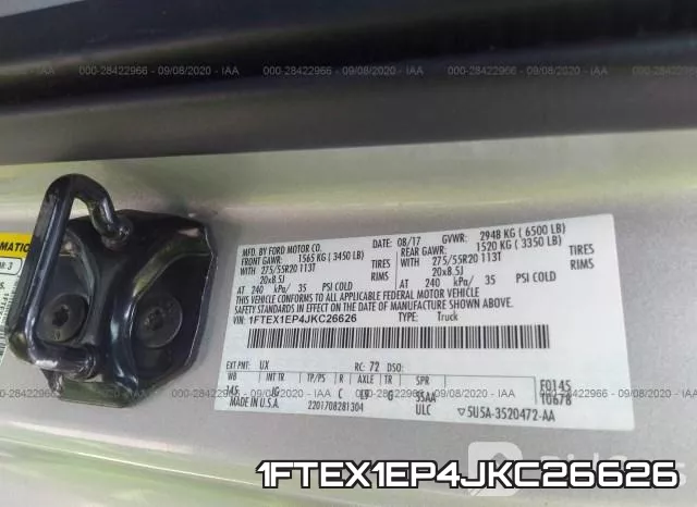 1FTEX1EP4JKC26626 фото 10