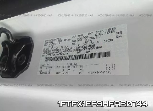 1FTFX1EF3HFA60744 фото 10