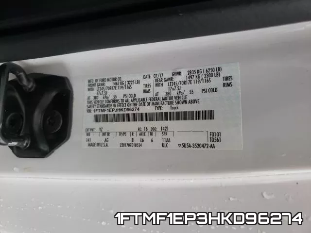 1FTMF1EP3HKD96274 фото 2
