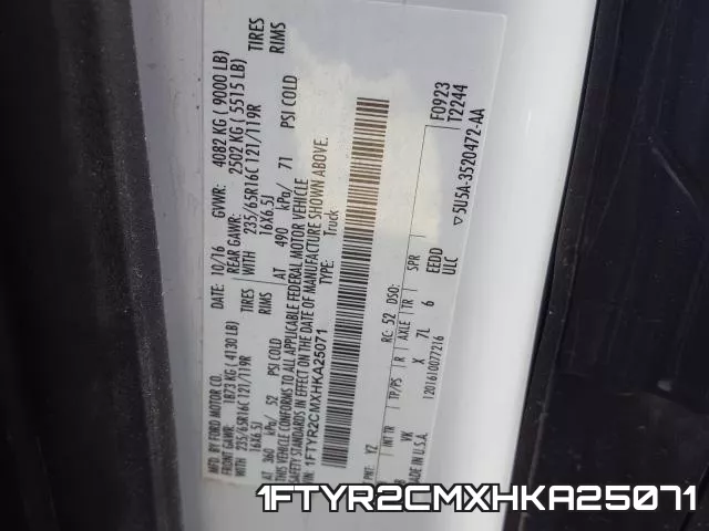 1FTYR2CMXHKA25071 фото 2