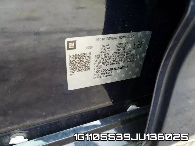 1G1105S39JU136025 фото 2