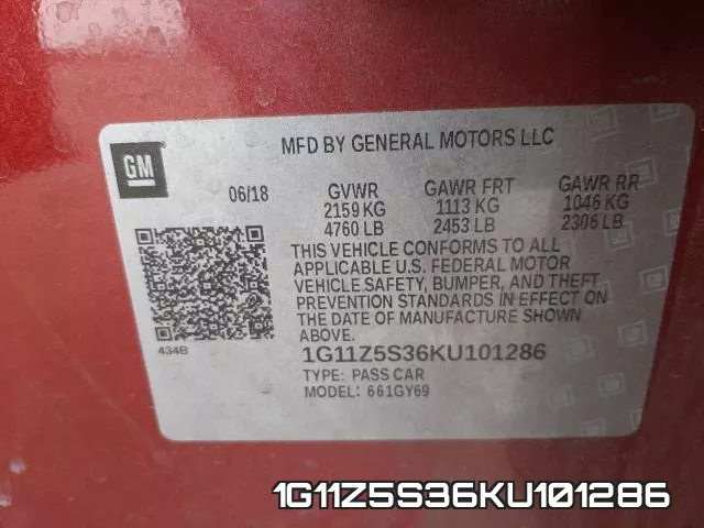 1G11Z5S36KU101286 фото 2