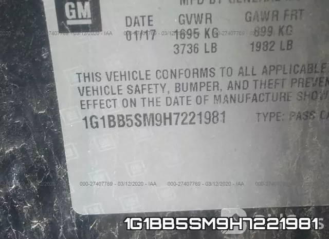 1G1BB5SM9H7221981 фото 10