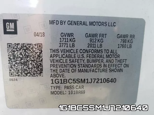 1G1BC5SM1J7210640 фото 2